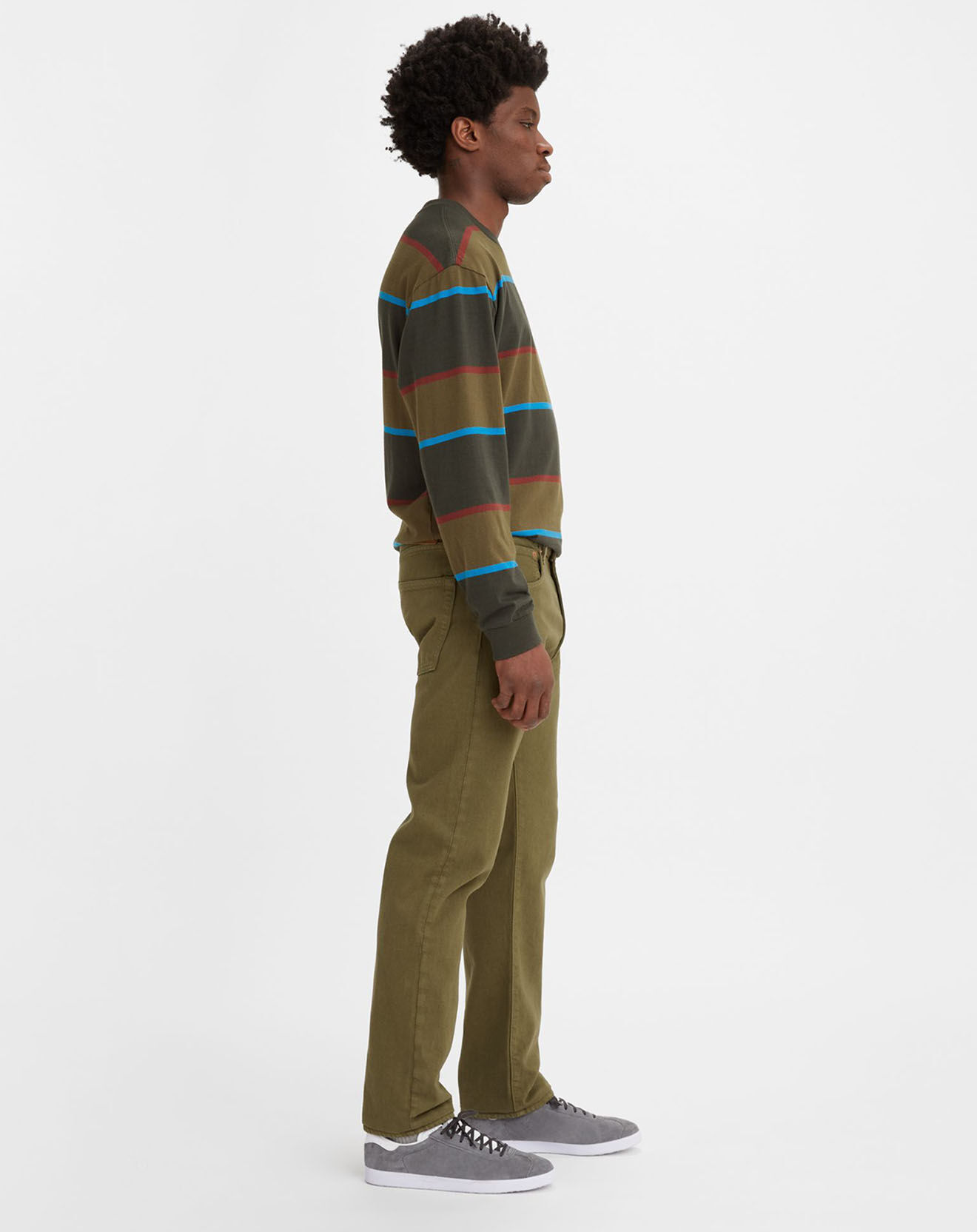 Levi's® Jean 551™ Z en Coton & Chanvre Authentic Straight vert kaki