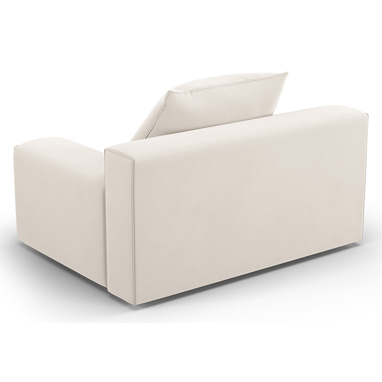 Mazzini Sofas Fauteuil Velours Ivy beige - 130x105x89 cm