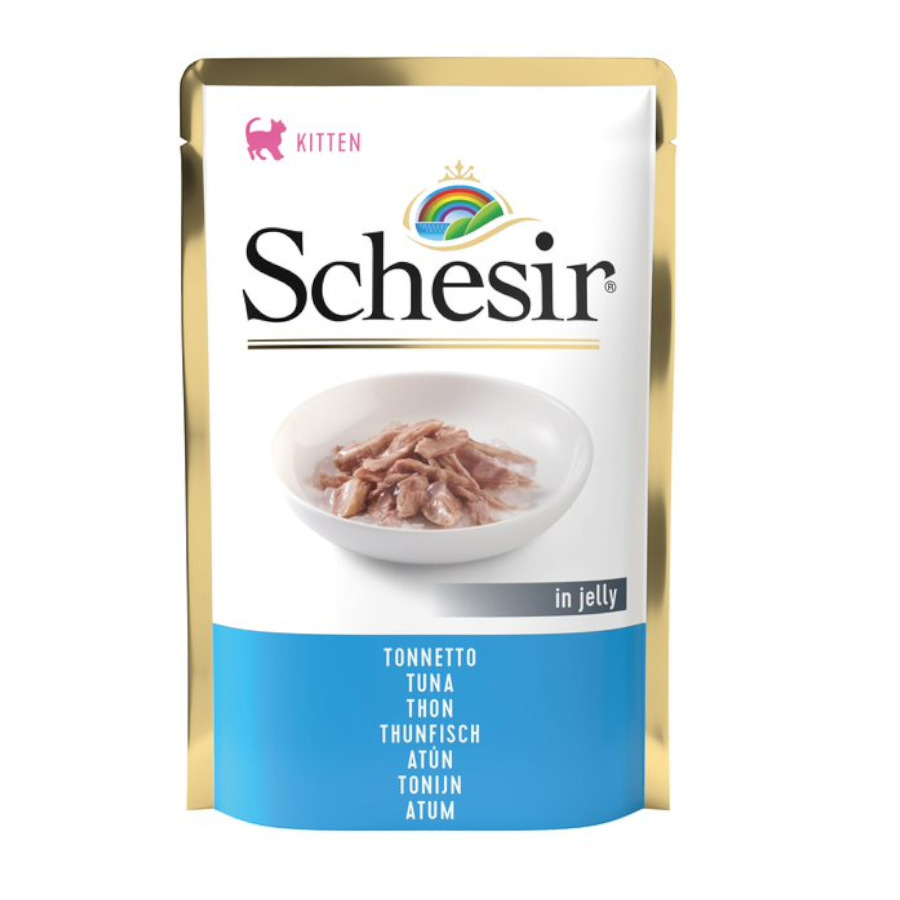 Sachê de atum Schesir Kitten para gatos, 85 g.