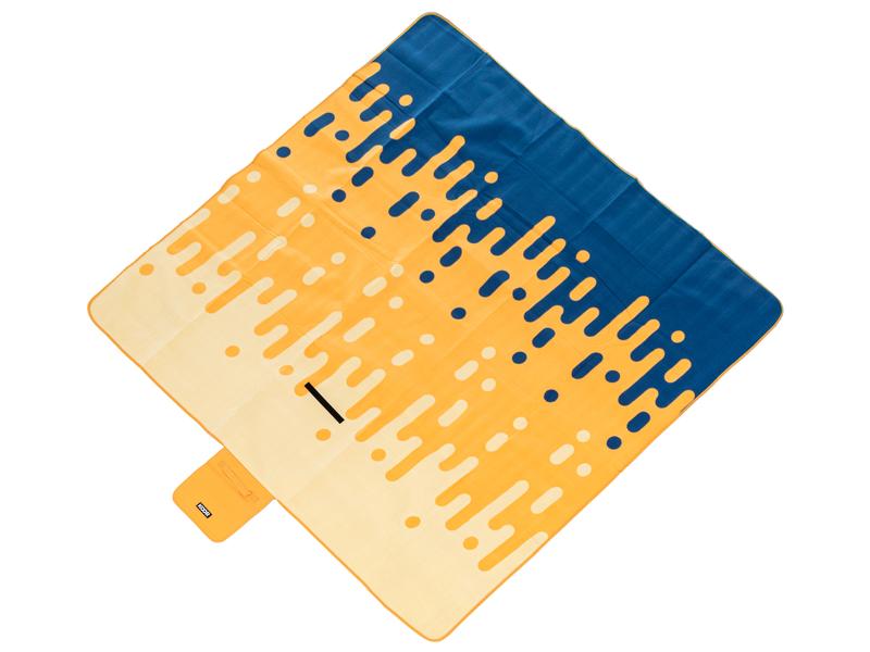 KOOR Picknickdecke Gelato-Arancia 200 x 200 cm Modische Picknick-Decke in sommerlichen Trendfarben