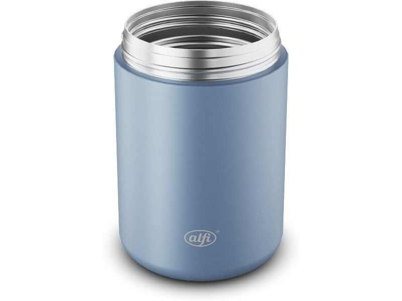 Alfi Thermo-Foodbehälter 0.35 l, Hellblau Outdoor-Behälter aus Edelstahl mit Göffel