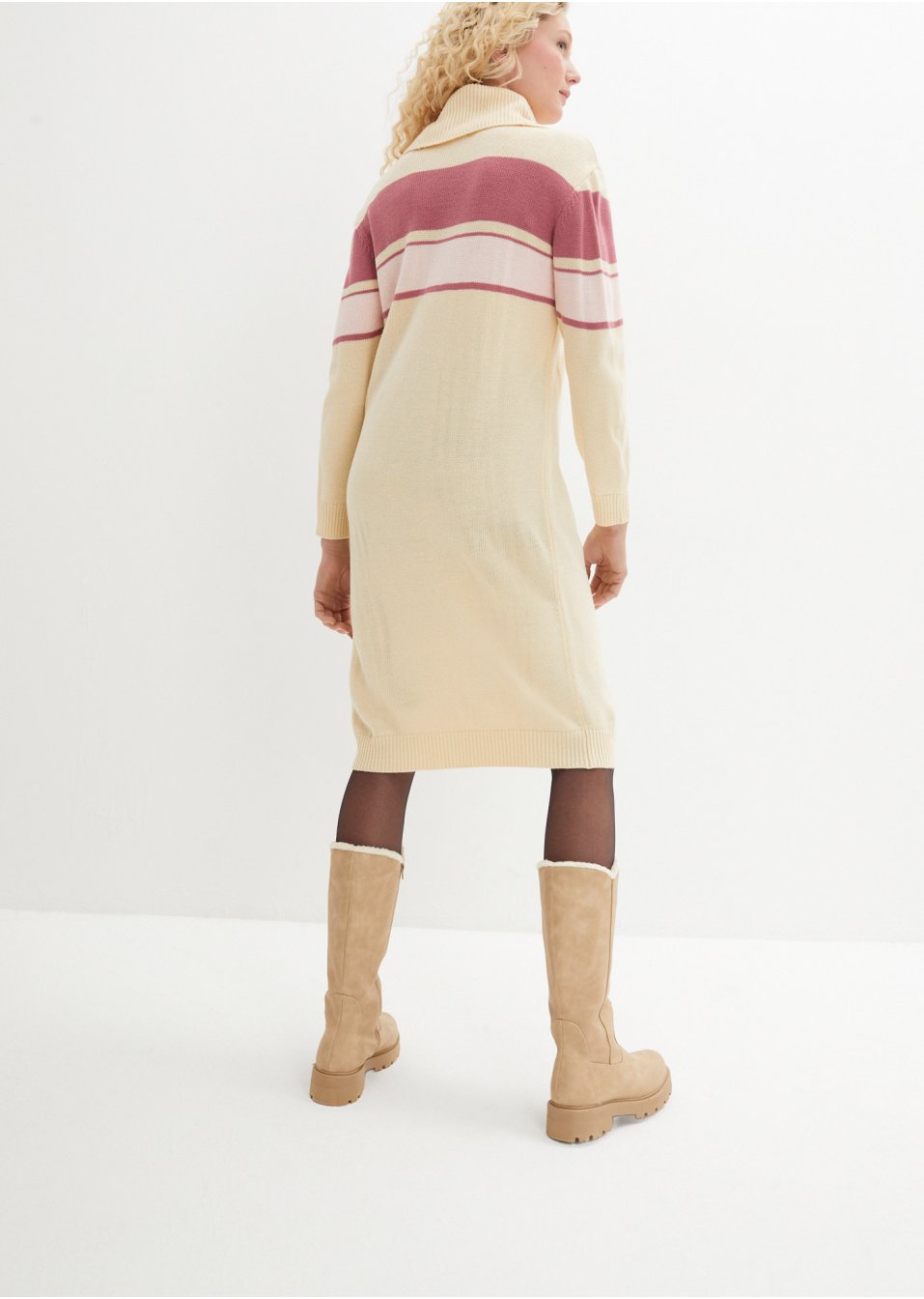 Robe en maille de coupe confortable, longueur genou