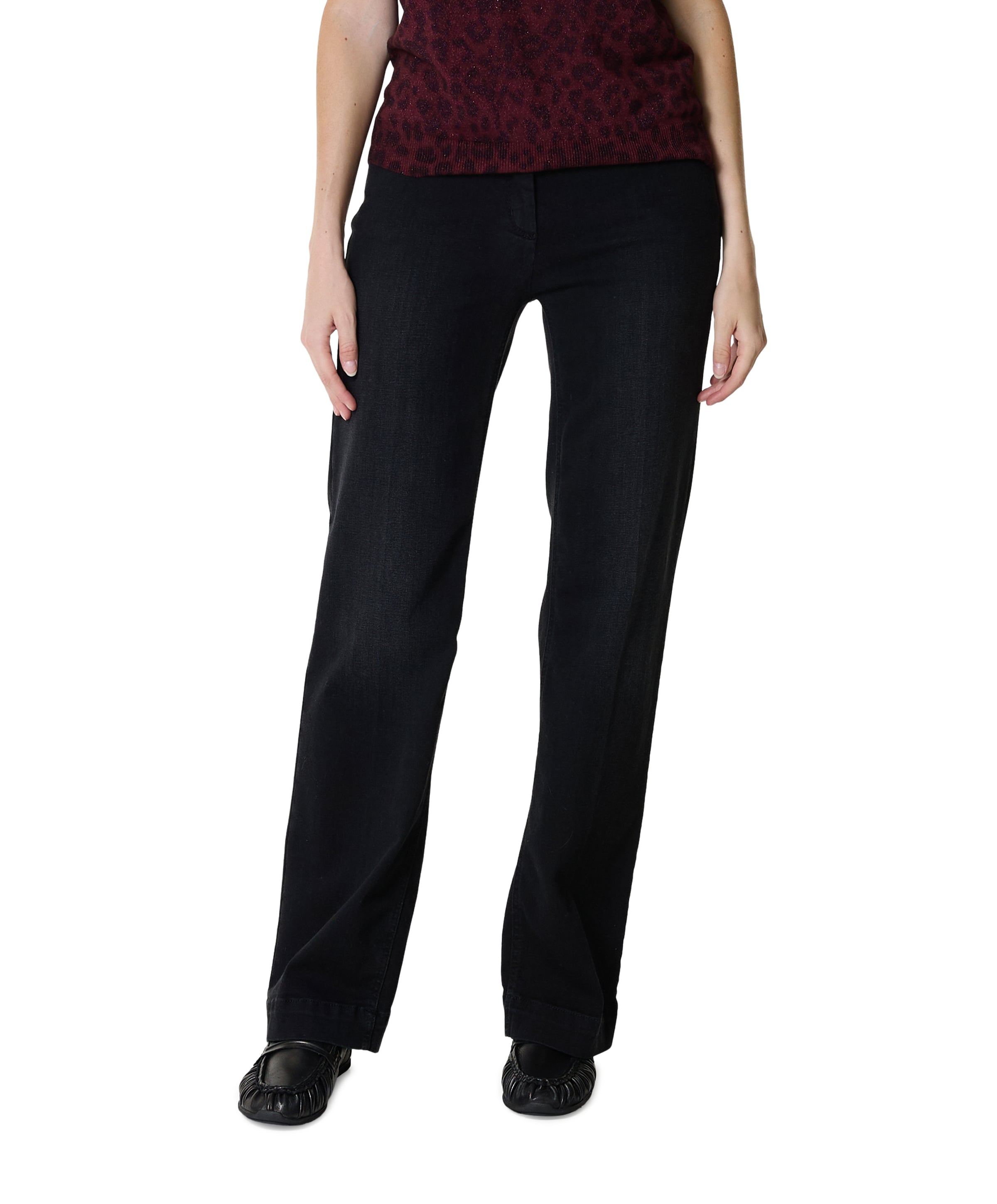 Toni Jenny Wide dames broek zwart