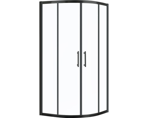 form&style ronde douche MOOREA zwart R550 90 x 90 cm helder glas mat zwart