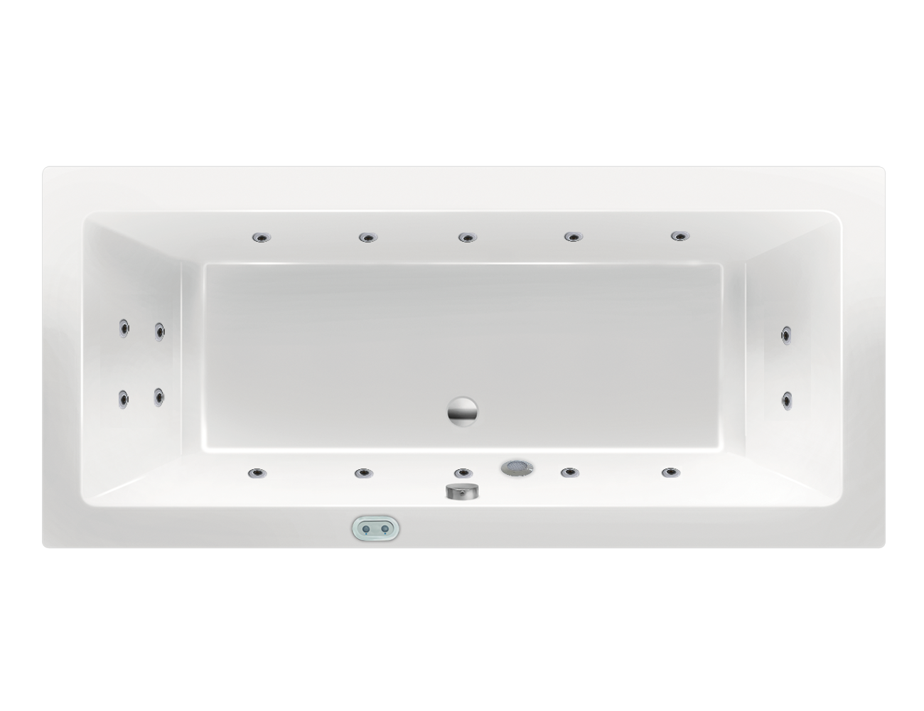 Lambini Designs Cube Bubbelbad Silent 180x80cm 10 4 2 hydro   kleurenlamp