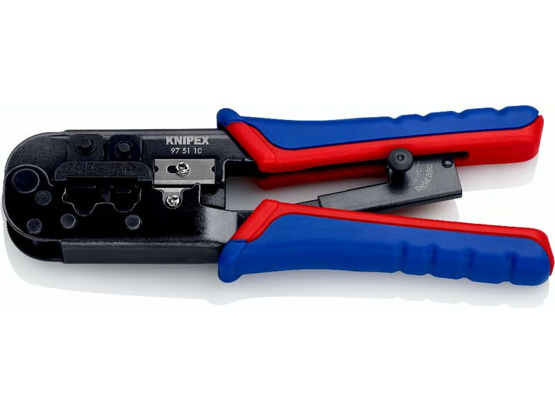 Knipex Crimpzange für RJ45-Westernstecker 190 mm Crimpzange für Kabelschnitt