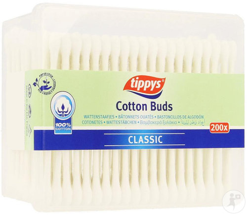 Tippys Bâtonnets Ouatés 100% Coton 200 Pièces