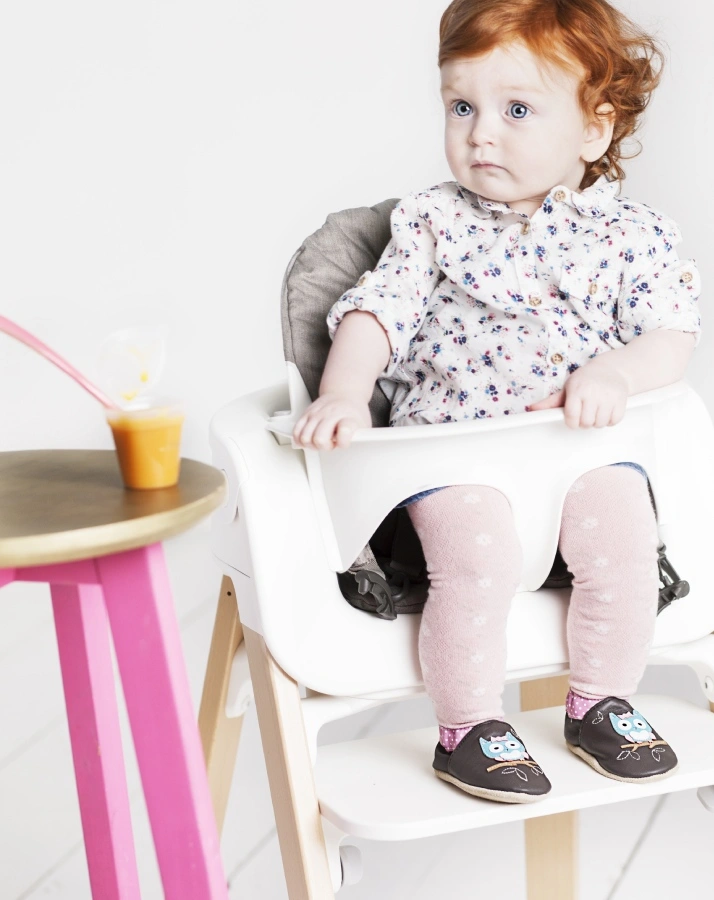 Krabbelschuhe CLASSICZ POLKA OWL in dunkelbraun
