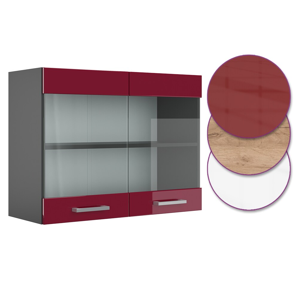 VICCO Küchenschrank Hängeschrank Hängeglasschrank R-Line Anthrazit