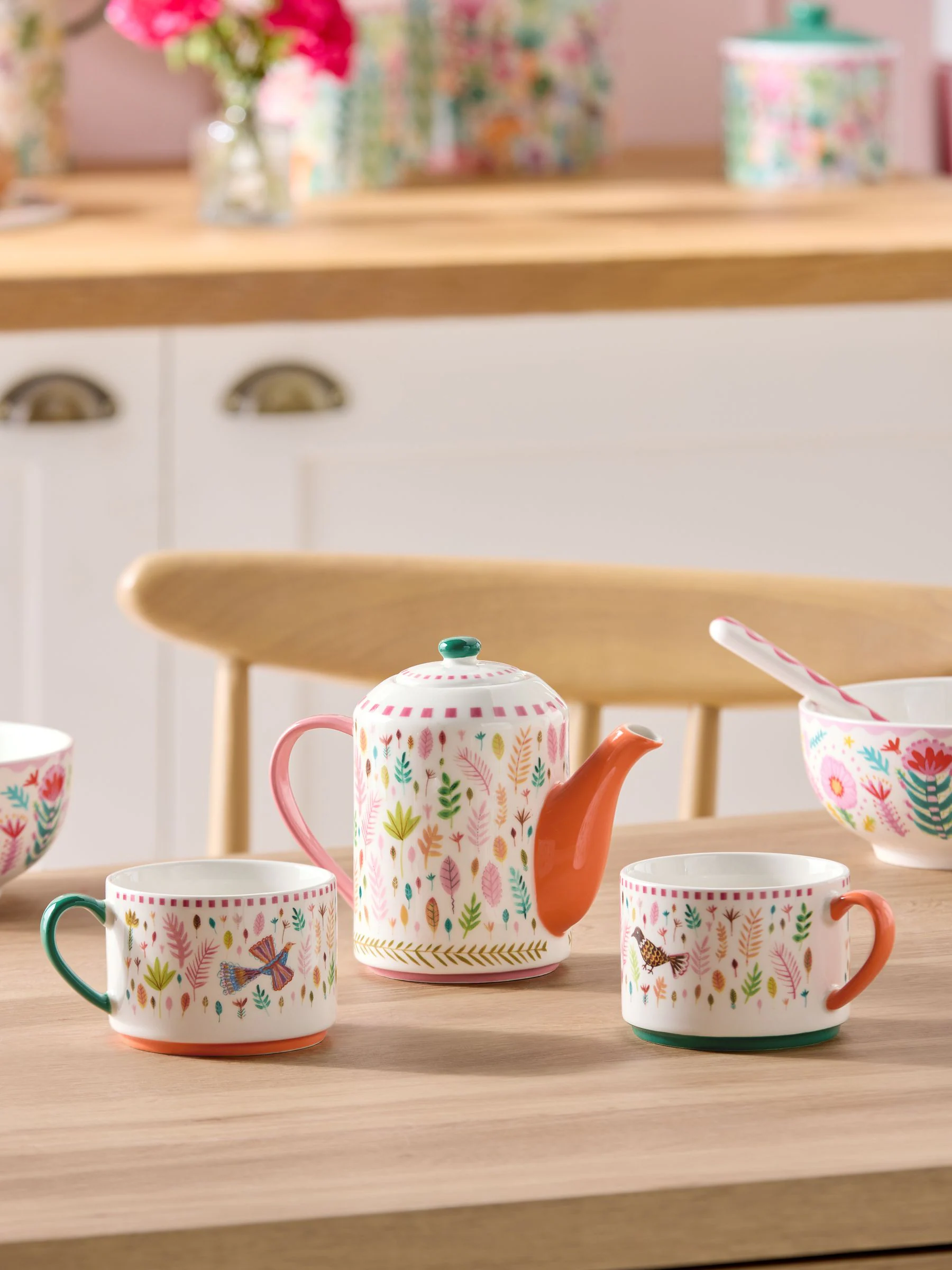 Lucy Tiffney Autumn Leaves Tea for 2 Set