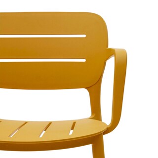 Kave Home Stapelstuhl Garten MORELLA 4er Set senfgelb