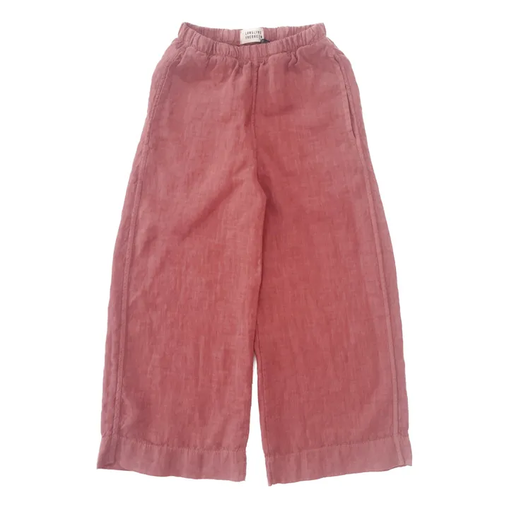 Longlivethequeen Pantalon Ample Lin | Vieux Rose