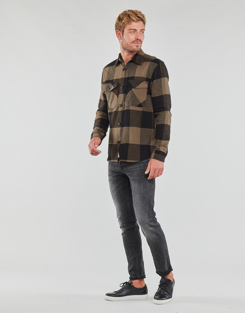 Only & Sons- ONSMILO LS CHECK OVERSHIRT Marrón