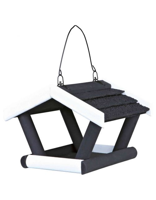 Trixie Natura Voederhuis. Ophangbaar - Voederhuis - 17x19x14 cm Zwart Wit