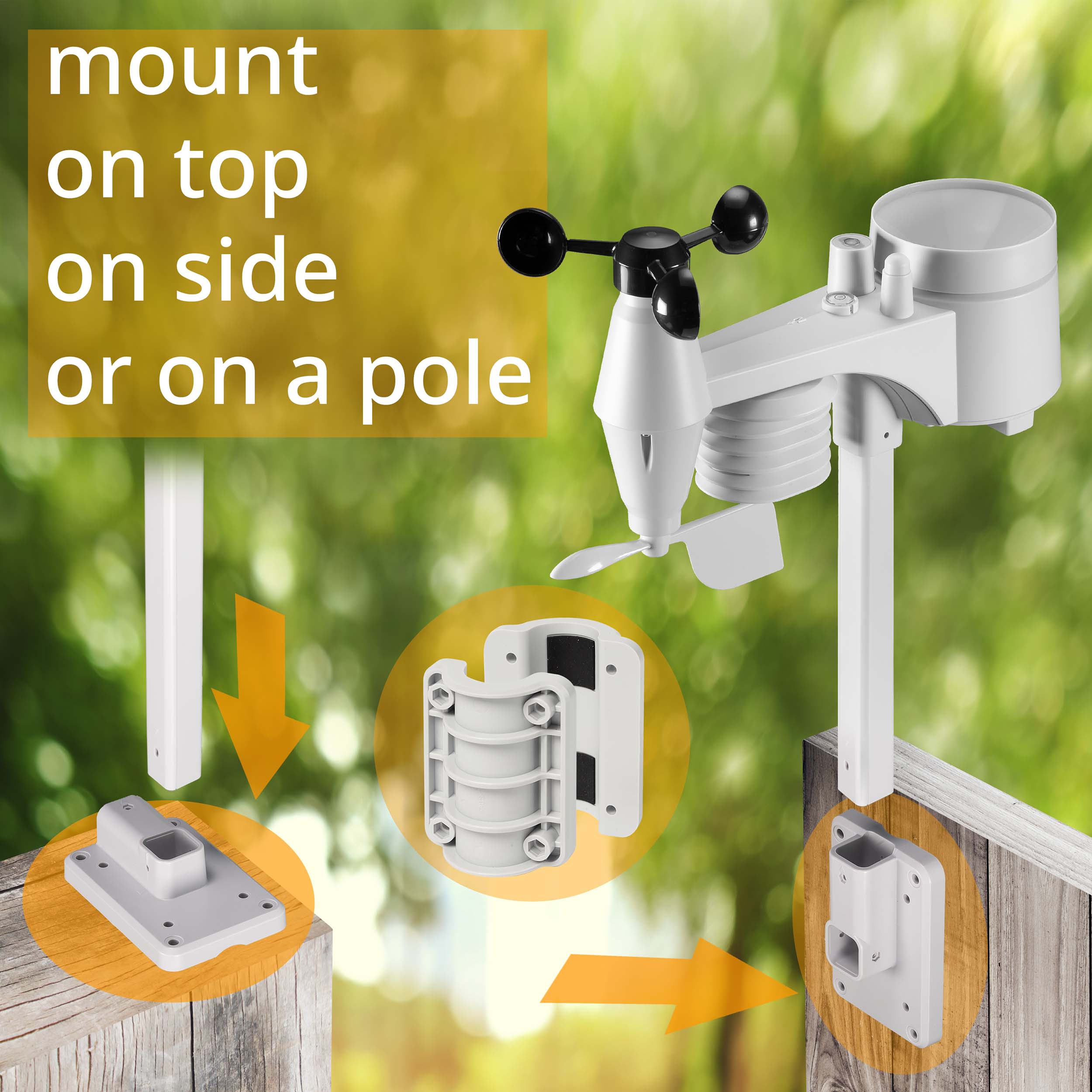 BRESSER WLAN ClearView Wetterstation mit 7-in-1-Profi-Sensor