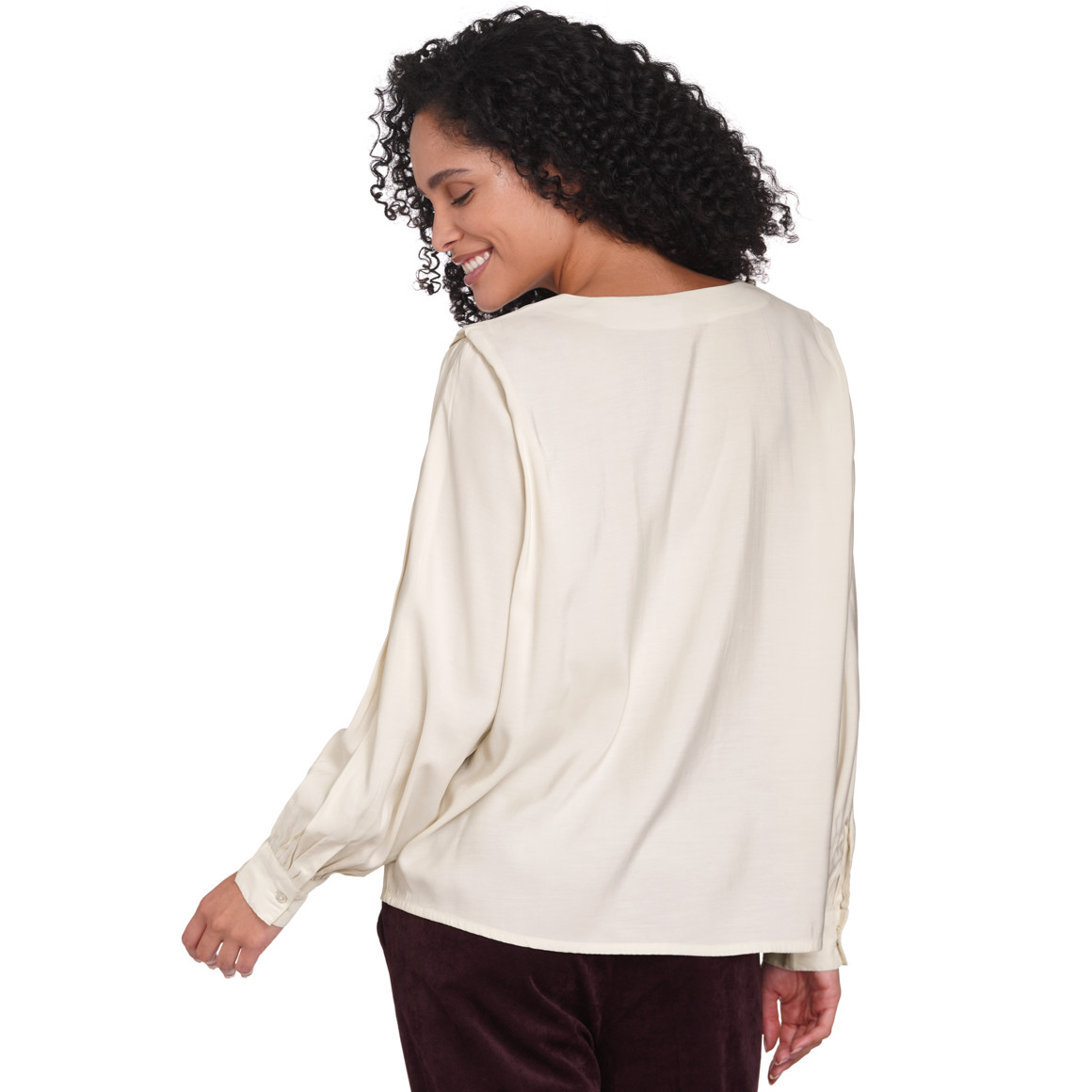 Gina Benotti Damen Bluse mit Cut-Out beige