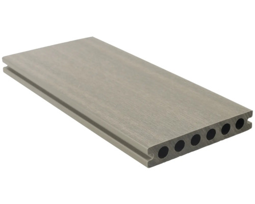 Konsta WPC terrasplank Nativo holle kamerprofiel gecoat 23x138x3000 mm lichtgrijs eiken