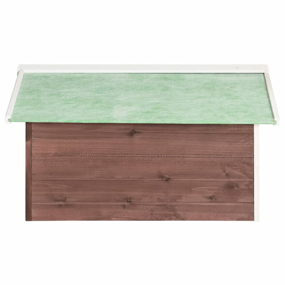 Garage de tondeuse à gazon 72x87x50 cm moka et blanc sapin