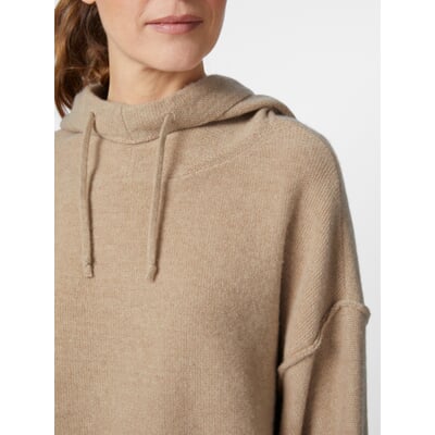 Damen-Strickhoodie, Beigemelange