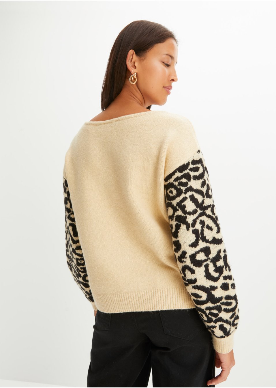 Pull à motif léopard