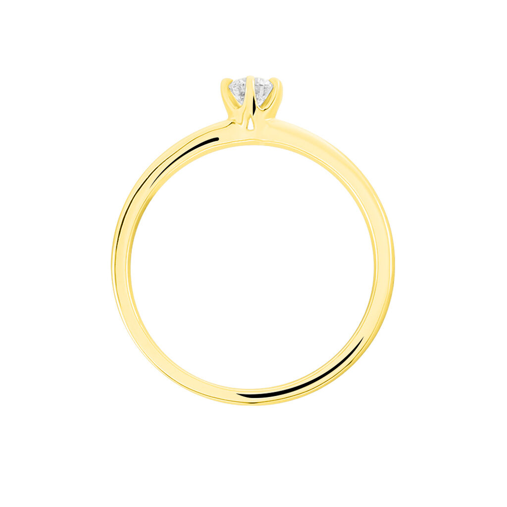 Bague Solitaire Natalia Or Jaune Diamant