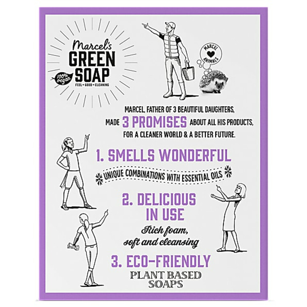 Marcel's Green Soap Handzeep Bar Lavendel & Rozemarijn90 gr