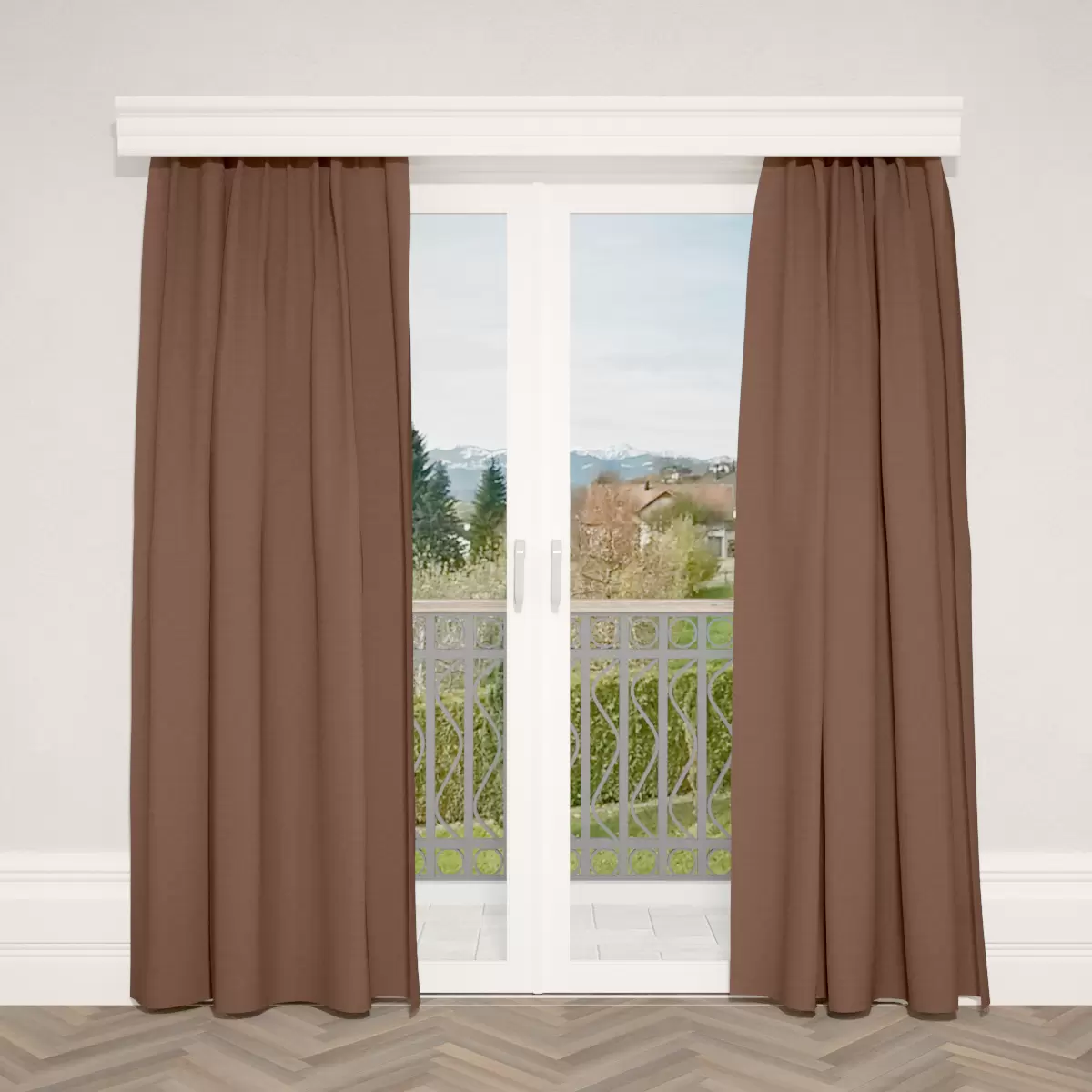 Verdunkelungsvorhang Satin Dunkelbraun