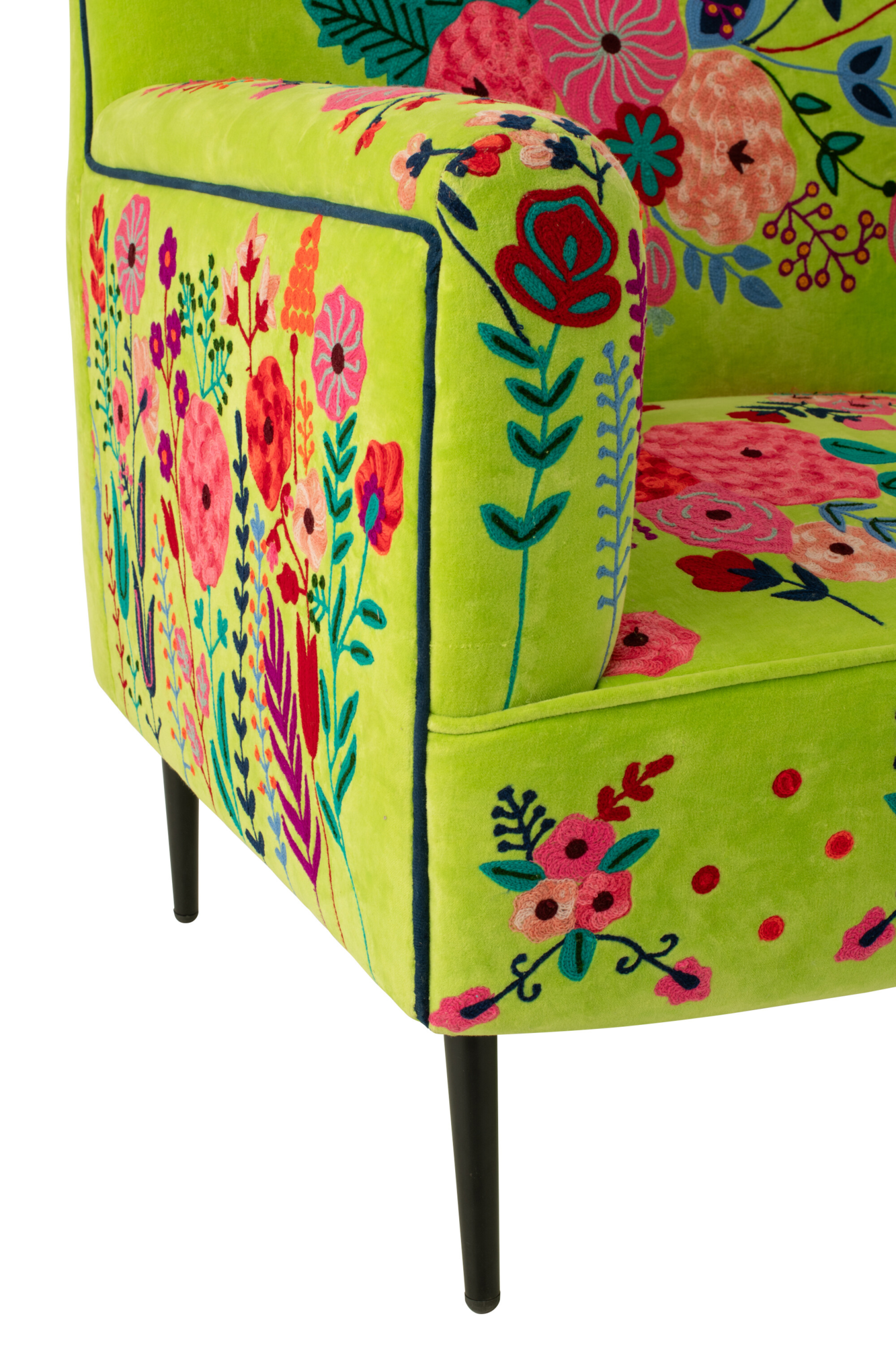 Fauteuil Bloemen Mangohout Groen