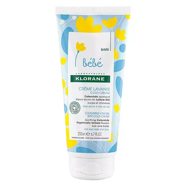 Klorane Bébé Calendula Crème Lavante Cold Cream 200ml
