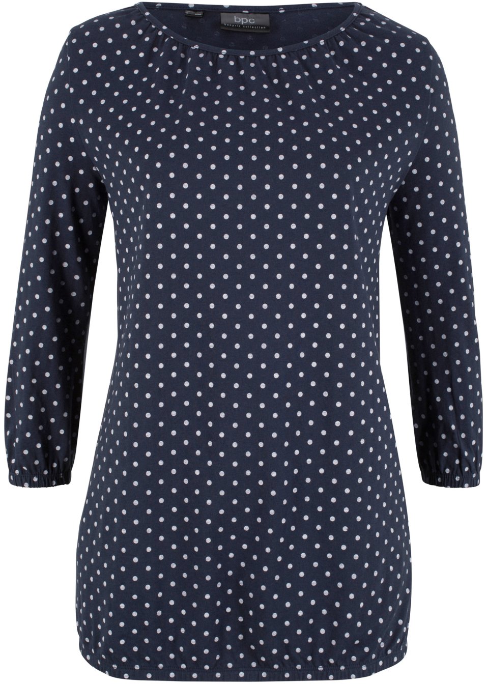 T-shirt encolure bateau à manches 3/4