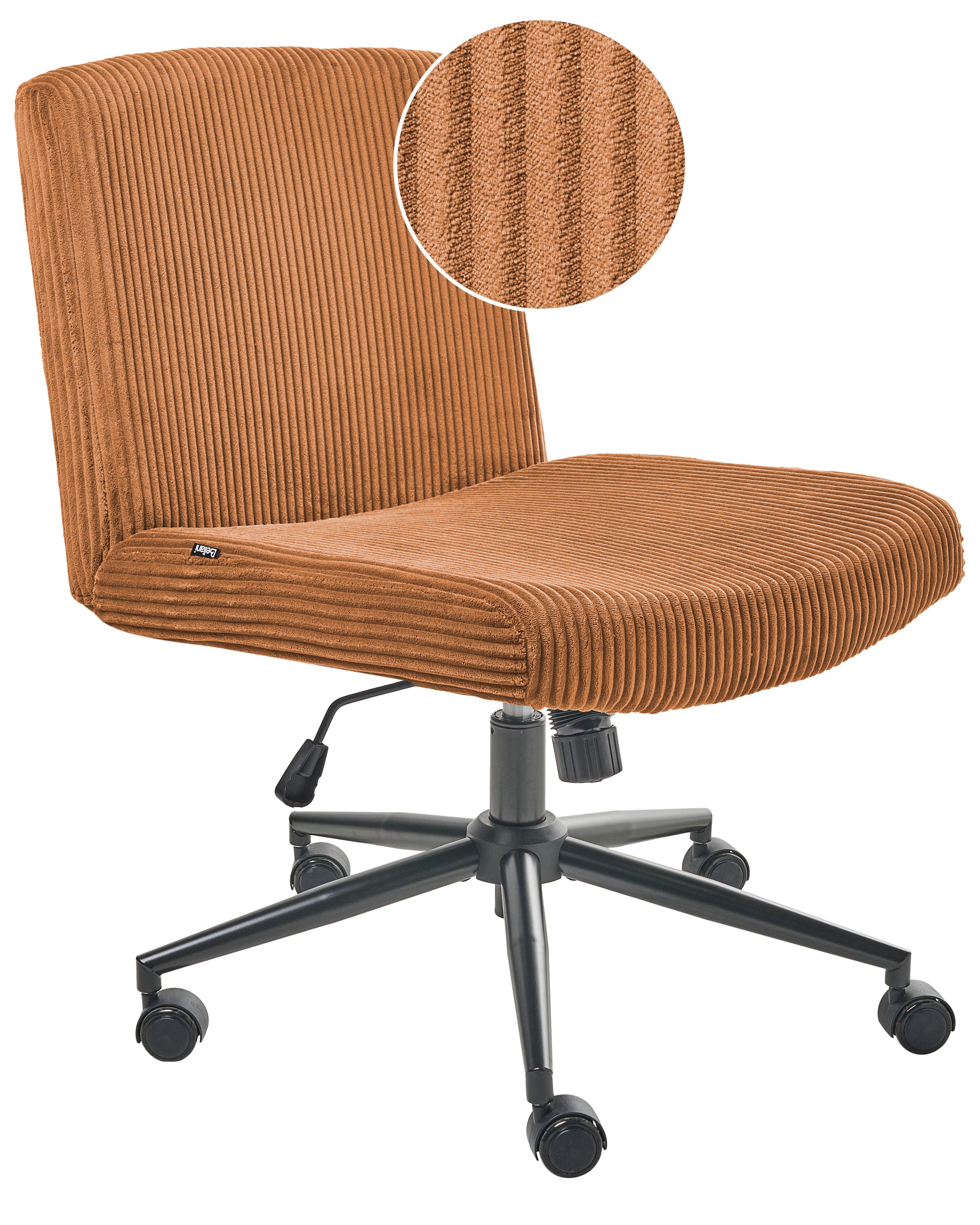 Bureaustoel GEDDES Corduroy Goudbruin