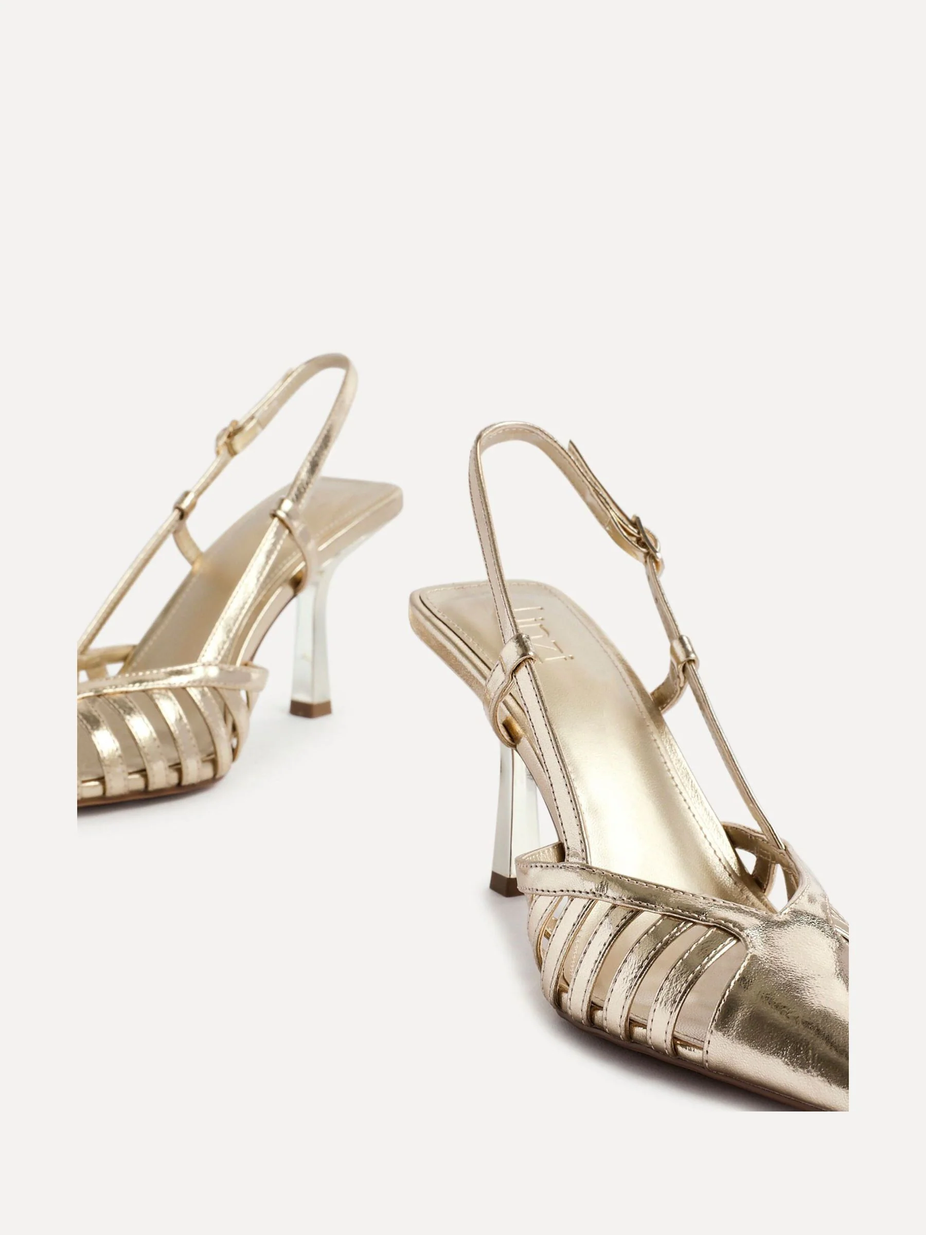 Goud - Linzi Alias Cut Out Slingback Court Heels