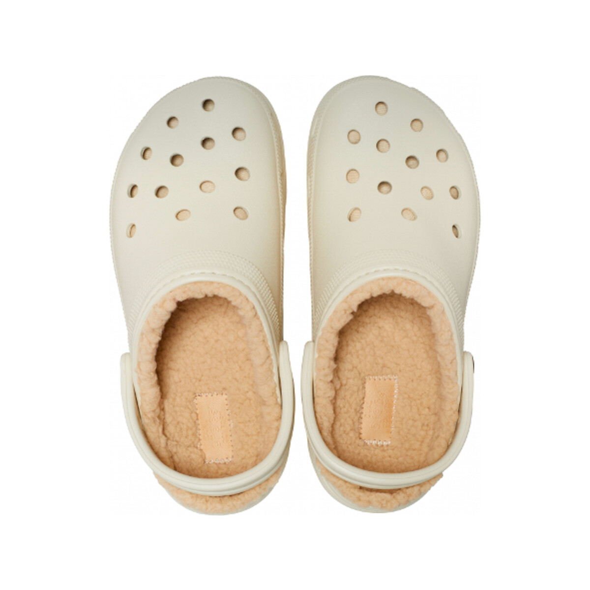 Crocs<br>Tamancos forrados com plataforma clássica