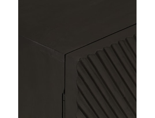 VIDAXL - Armoire de rangement Buffet noir 55x30x76 cm bois massif de manguier et fer