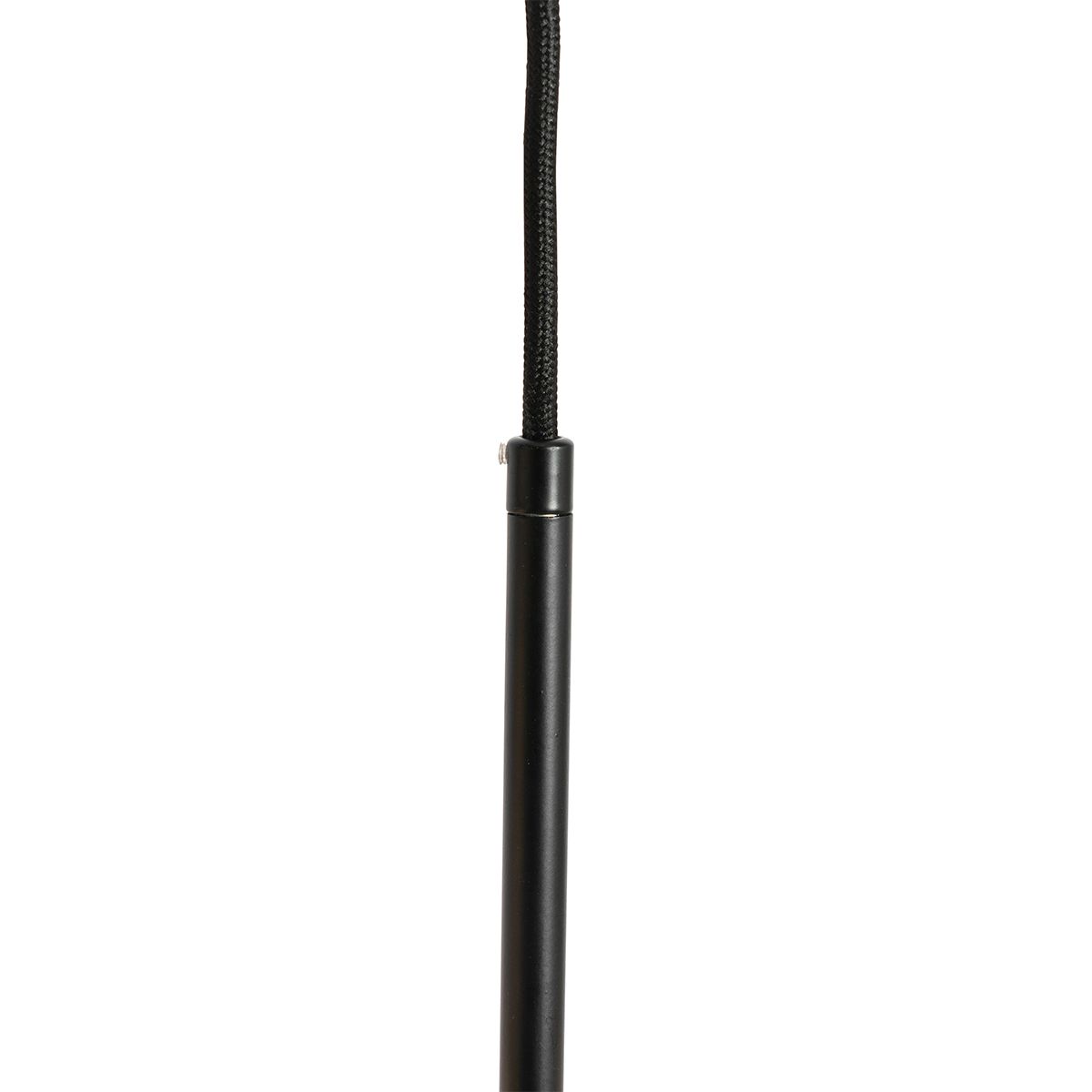 Moderne hanglamp zwart met mat glas 6-lichts - Monaco