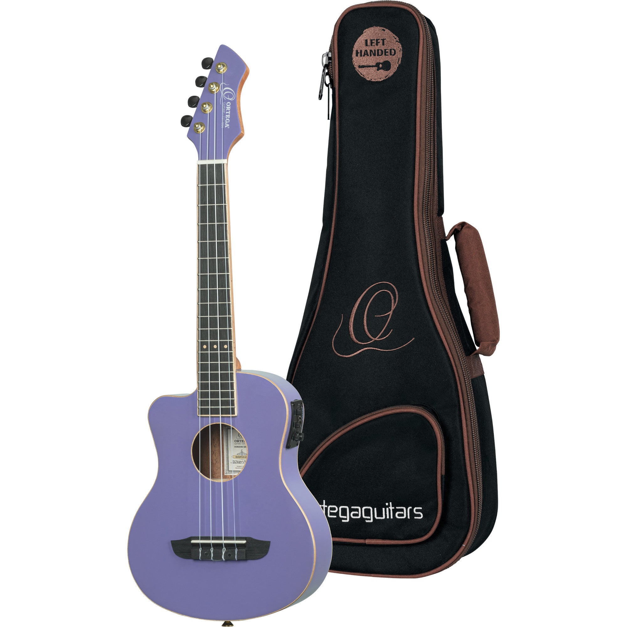 Ortega Horizon Series RUHZT-CE-VP-L linkshandige E/A tenor ukelele met gigbag