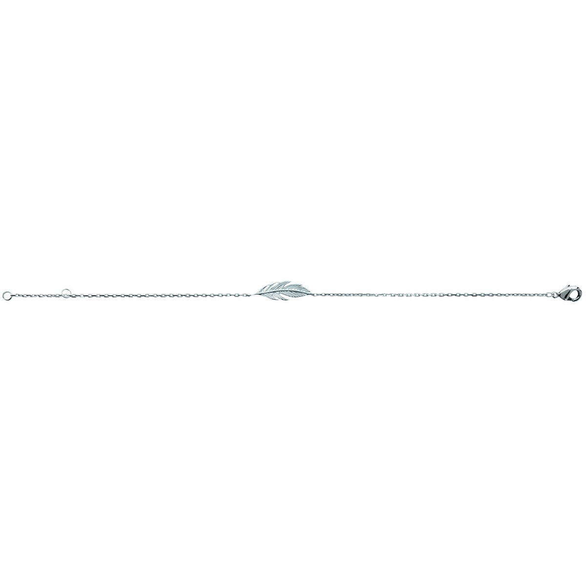 Bracelet Brillaxis plume argent