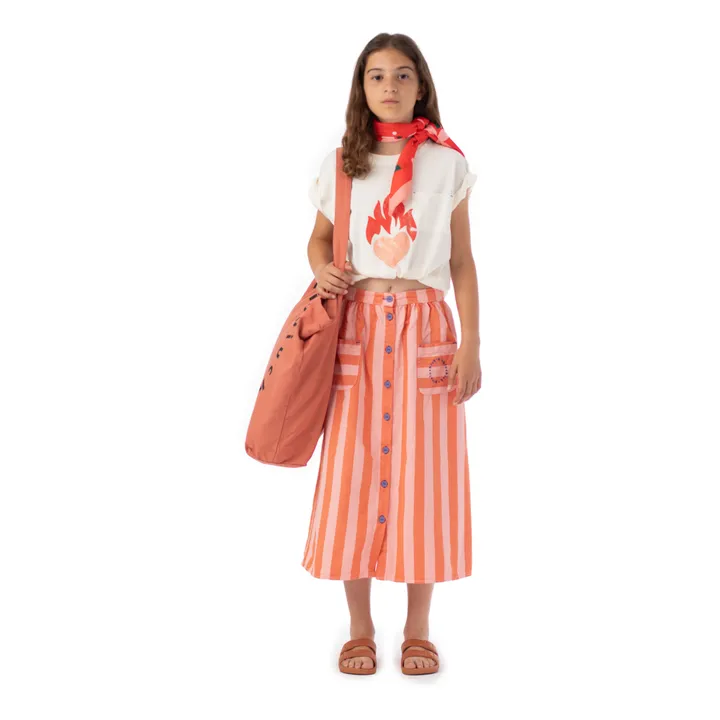 Piupiuchick Jupe Poches Rayure | Rose