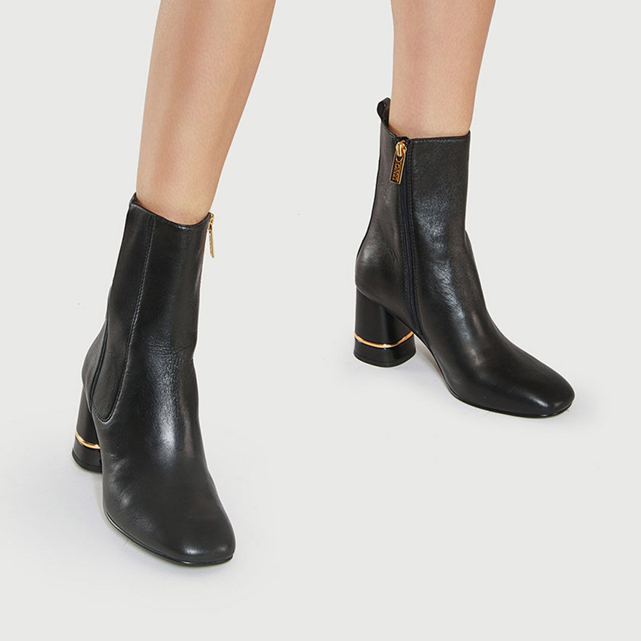 Liu-Jo Bottines en Cuir Nia noires - Talon 7 cm