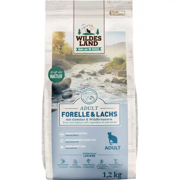 Katzentrockenfutter Forelle Lachs
