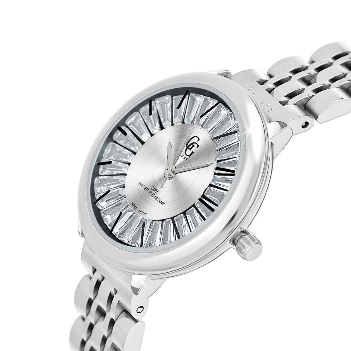 Montre Amanda élégante ornée de Cristaux scintillants SC Crystal