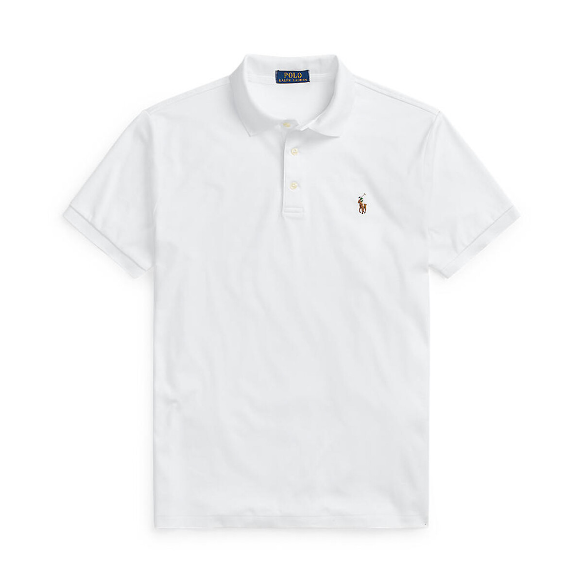 POLO RALPH LAUREN<br>Polo direita com corte personalizado em tricô interlock
