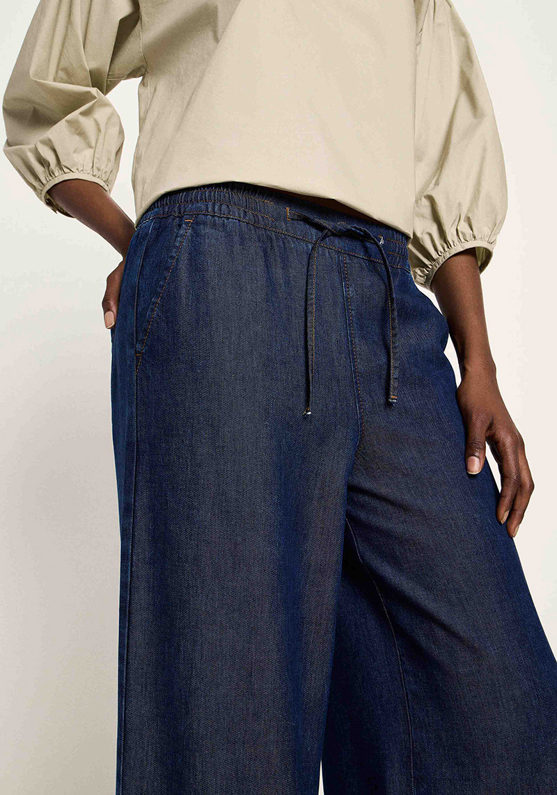 Lanius Jeans mit Kordelzug Dark Blue Denim