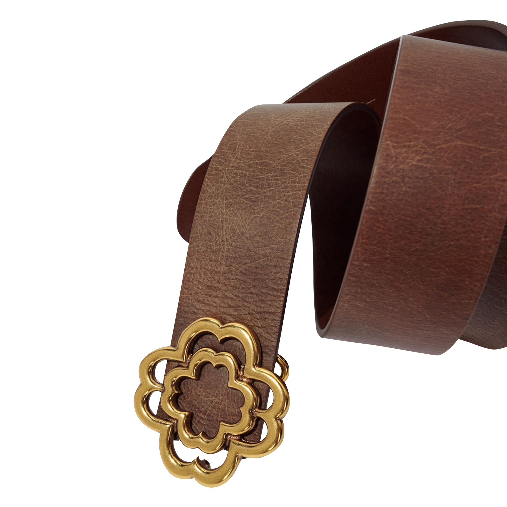 CLOVER VINTAGE - Ceinture en cuir | Marron