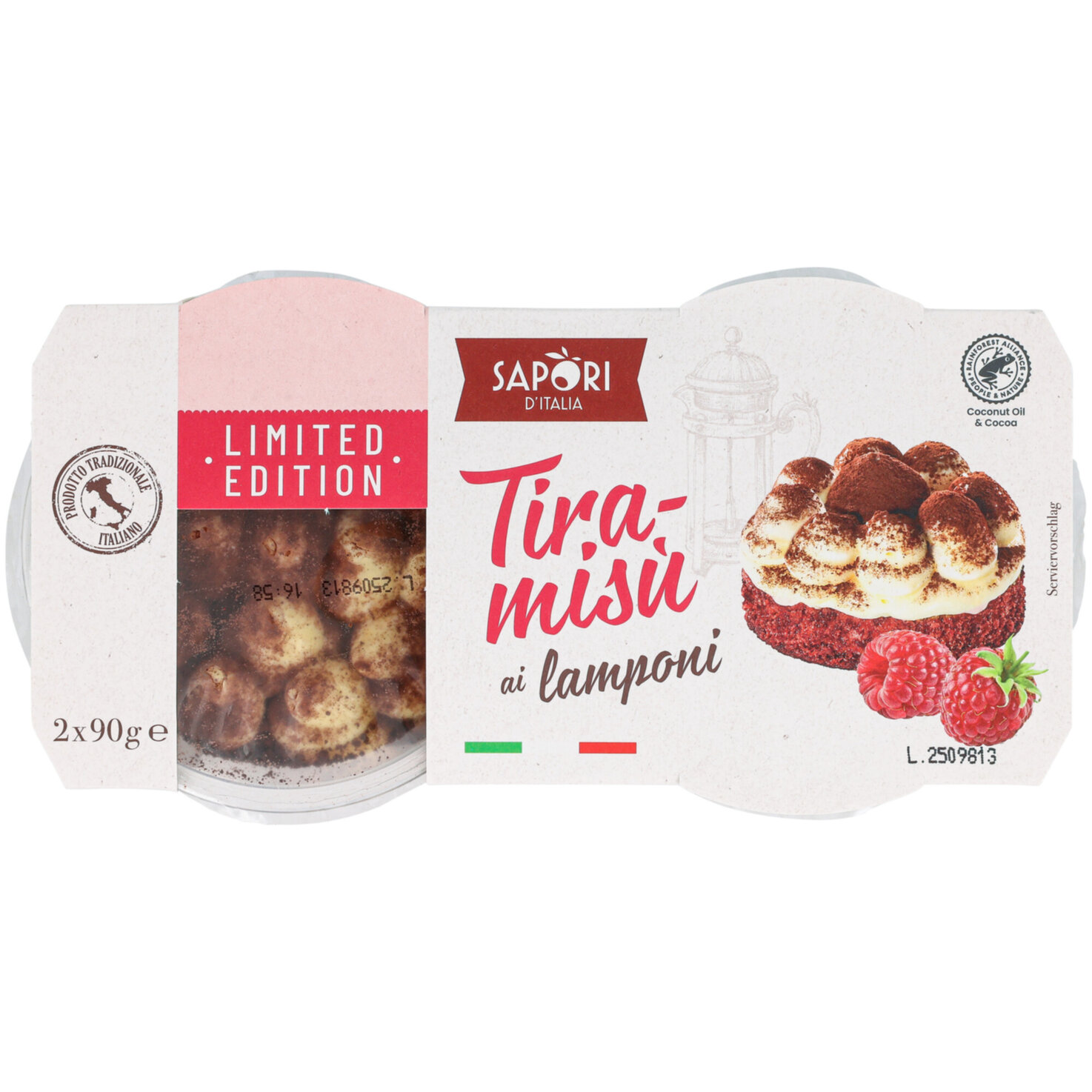 Sapori Tiramisu Himbeer 2x90g
