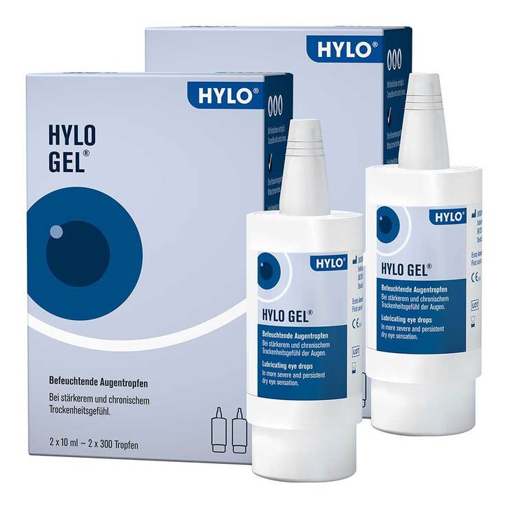 HYLO GEL Augentropfen, 2x 2x10 ml