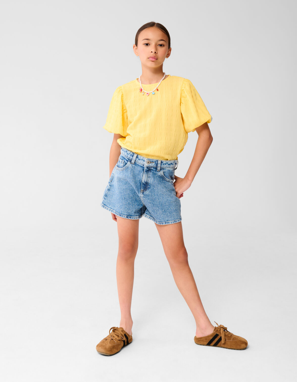 Strass Short Bleached