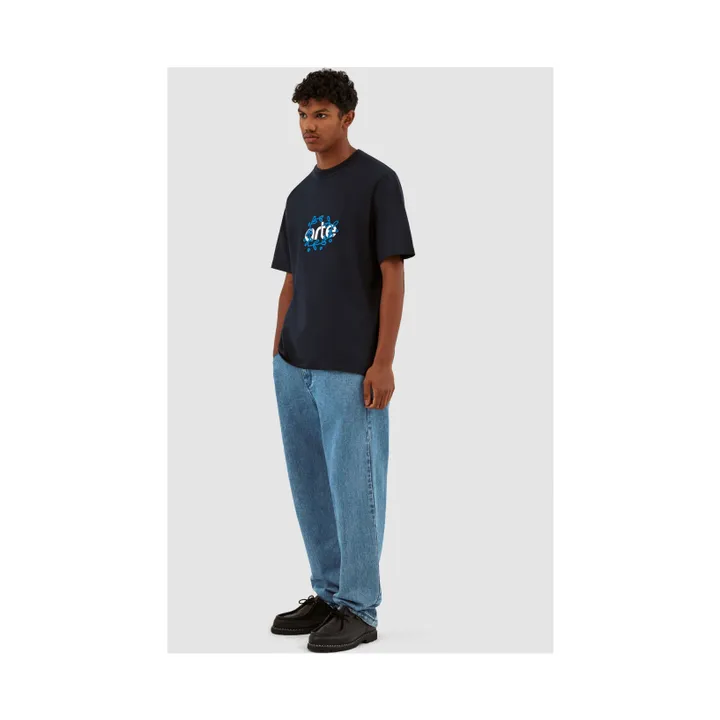 Arte Antwerp T-shirt Arte Logo Leaves | Bleu marine