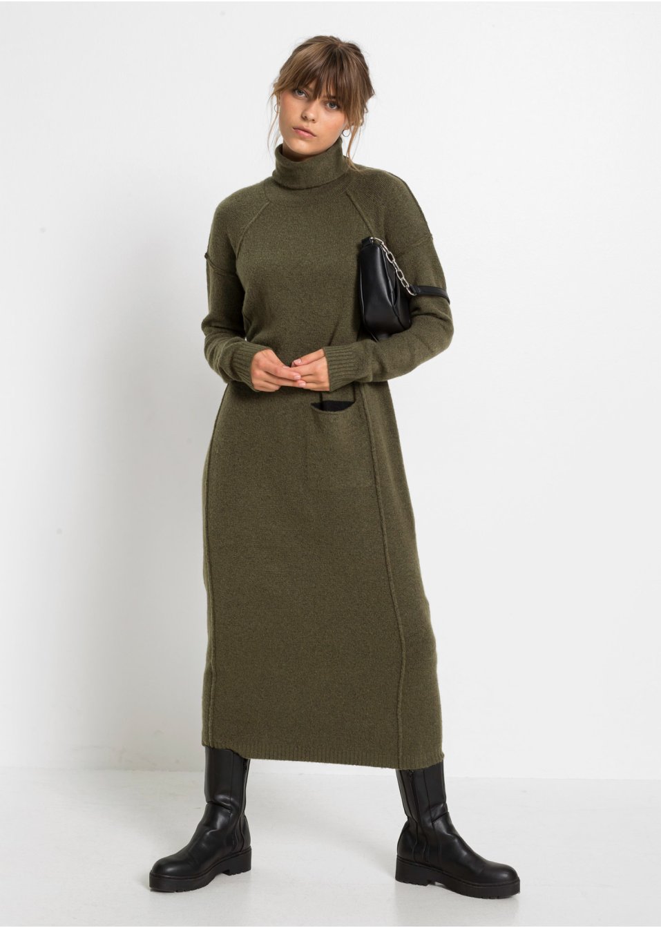 Robe en maille avec poche avec polyester recyclé