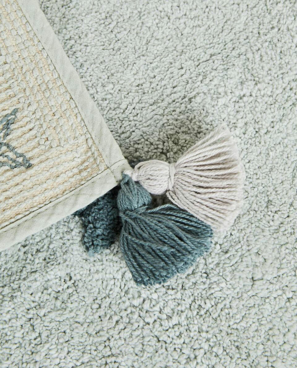 TAPETE DE BANHO INFANTIL COM ESTRELAS DE POMPON